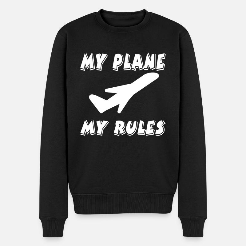 Avion - Pull Premium bio Homme - noir