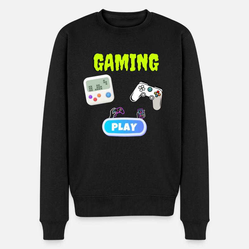 Gaming design - Männer Premium Bio Pullover - Schwarz