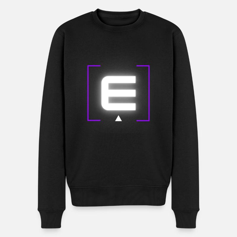 Lettre « E » - Pull Premium bio Homme - noir