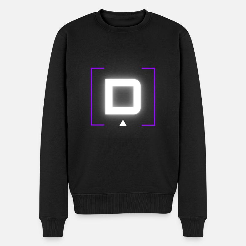 Buchstabe "D" - Männer Premium Bio Pullover - Schwarz