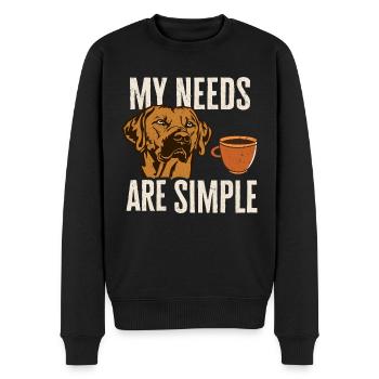 Rhodesian Ridgeback Hund - Männer Premium Bio Pullover - Schwarz - Vorne - Nico (187cm)