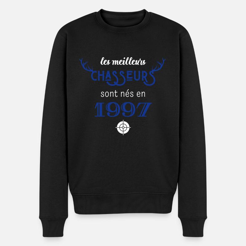 Anniversaire chasseur 1997 - Pull Premium bio Homme - noir
