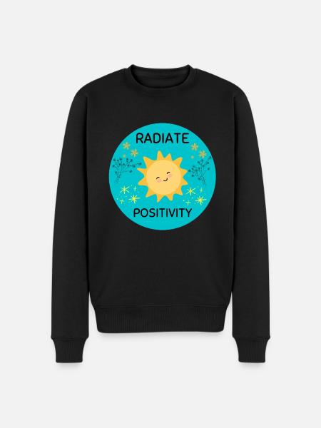 Radiate positivity - Men's Premium Organic Jumper - black