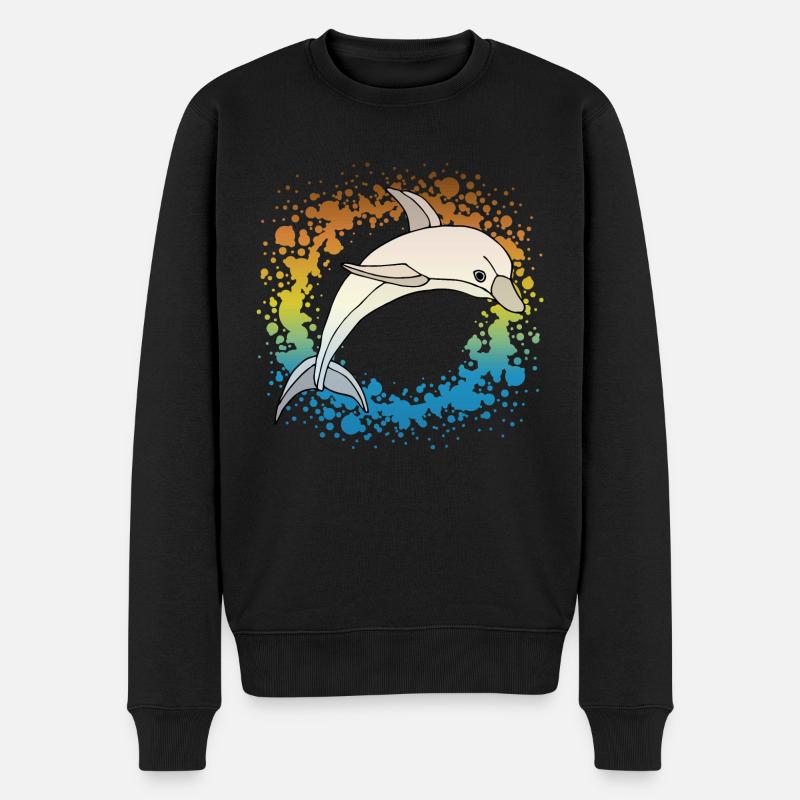 Delfin - Männer Premium Bio Pullover - Schwarz