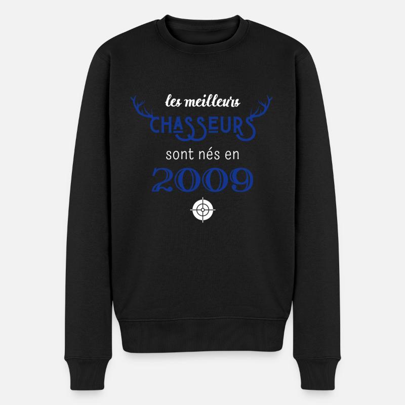 Anniversaire chasseur 2009 - Pull Premium bio Homme - noir