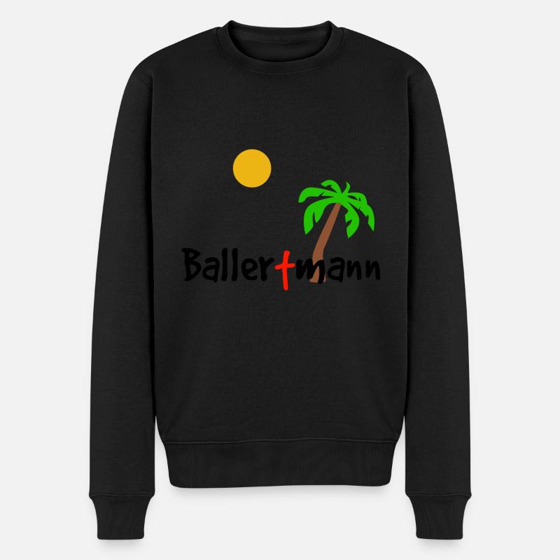 ballertmann - Männer Premium Bio Pullover - Schwarz