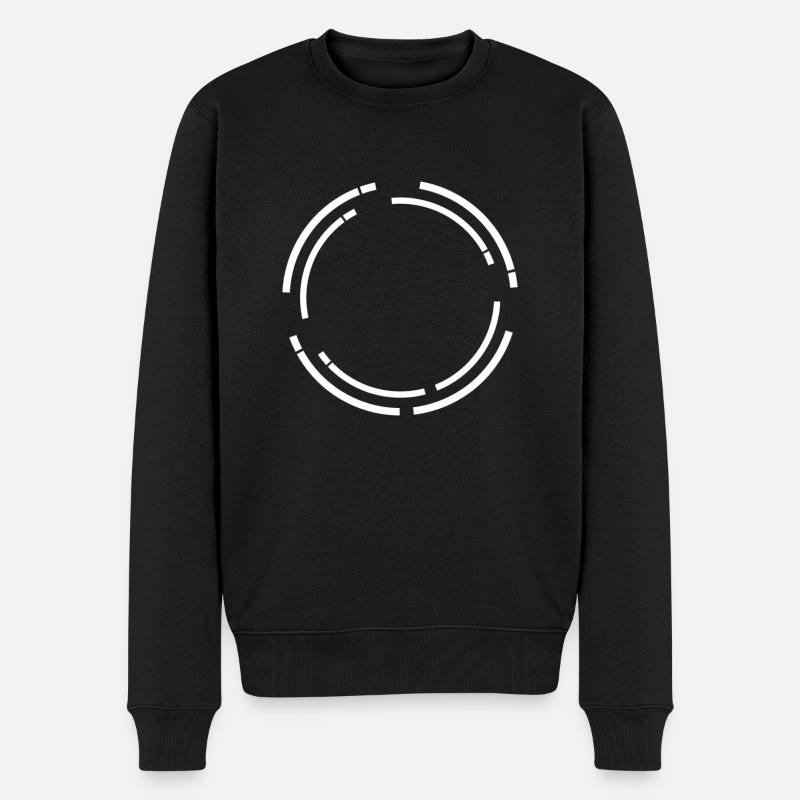 Circular Frame Bar Background - Men's Premium Organic Jumper - black