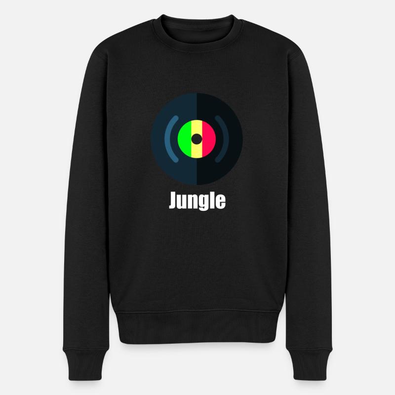 Jungle - Männer Premium Bio Pullover - Schwarz