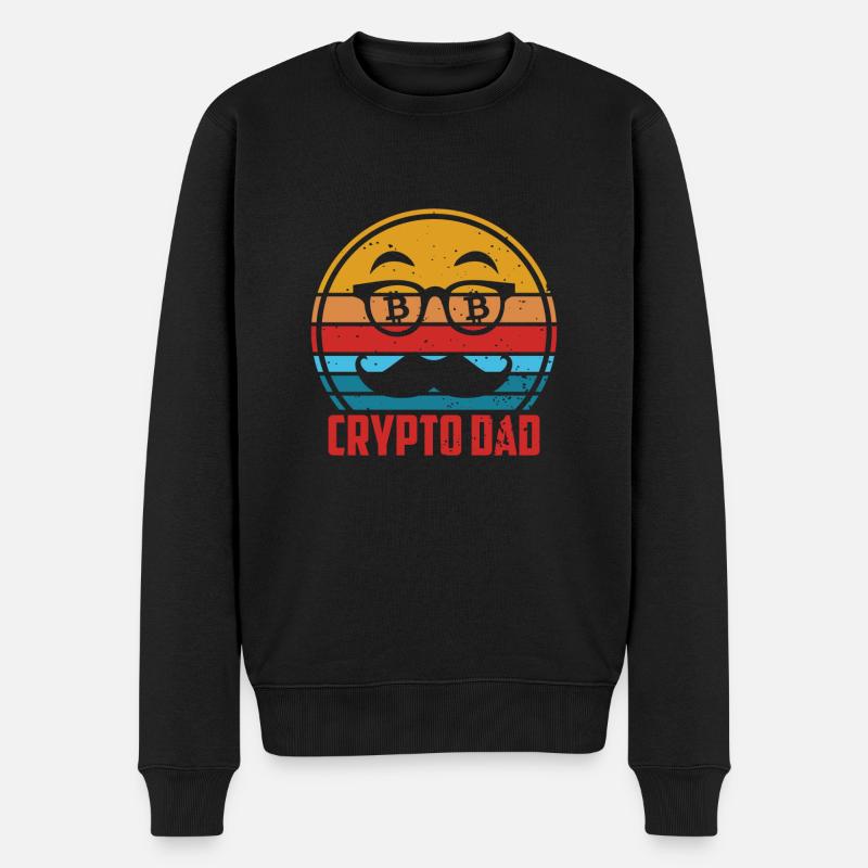 Krypto-Vater - Männer Premium Bio Pullover - Schwarz