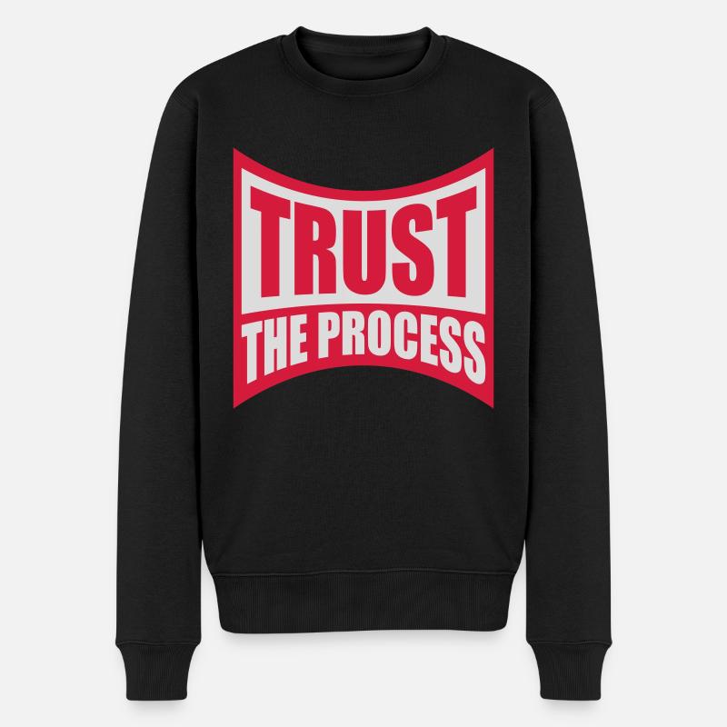 faire confiance au processus Devis - Pull Premium bio Homme - noir