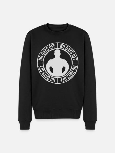no days off quote - Men's Premium Organic Jumper - black