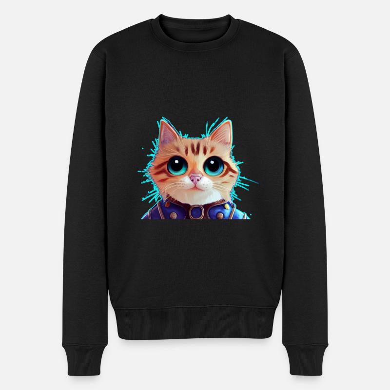 Chat en armure - Pull Premium bio Homme - noir