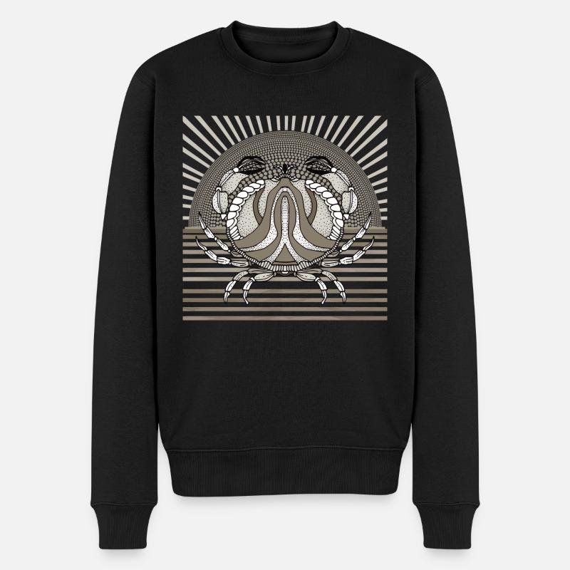 Krebs - Männer Premium Bio Pullover - Schwarz