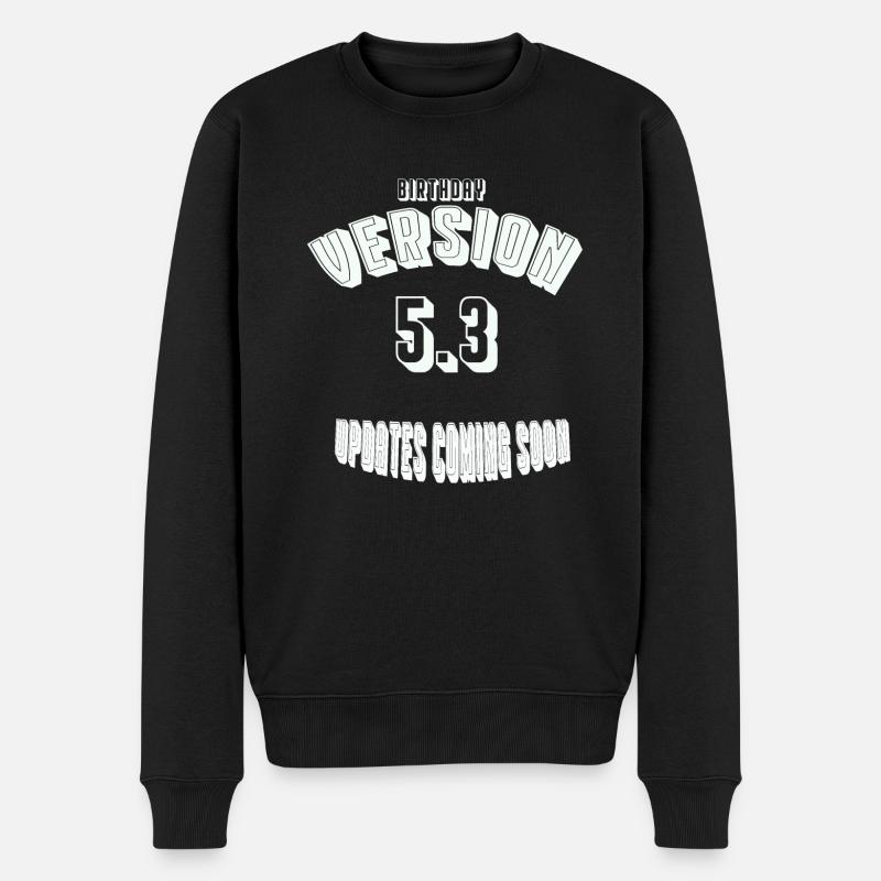 Birthday53 - Männer Premium Bio Pullover - Schwarz