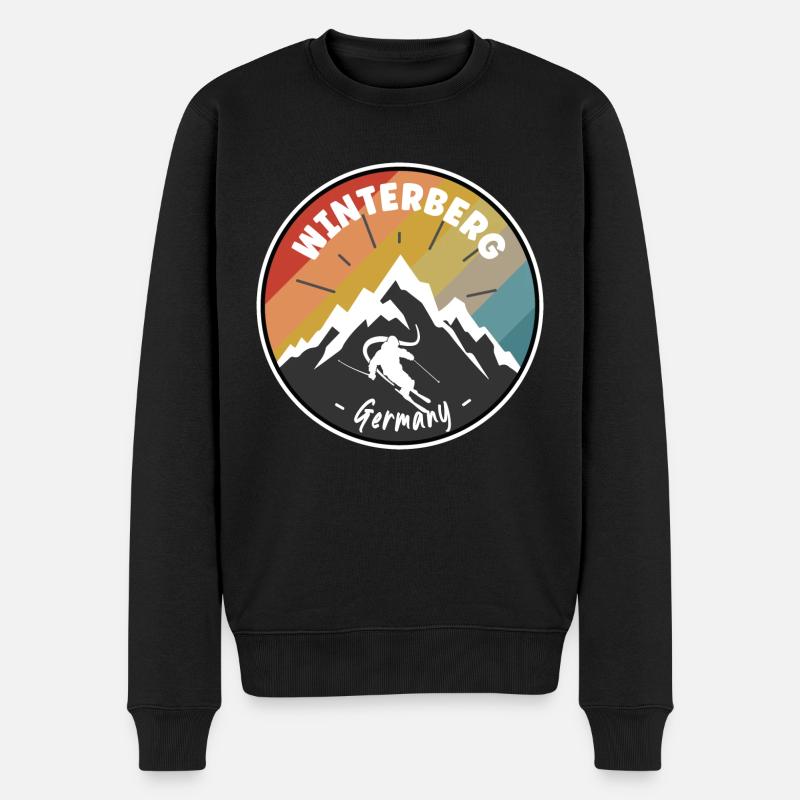 Skifahren in Winterberg - Deutschland - Männer Premium Bio Pullover - Schwarz