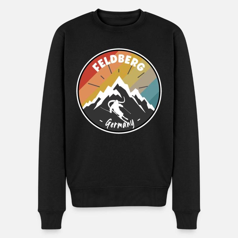 Skifahren in Feldberg - Deutschland - Männer Premium Bio Pullover - Schwarz