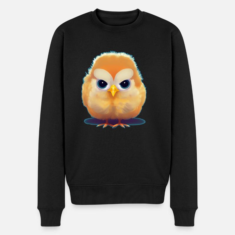 Wütendes Kücken - Männer Premium Bio Pullover - Schwarz