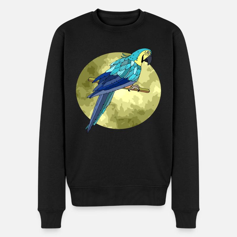 Vogel - Männer Premium Bio Pullover - Schwarz