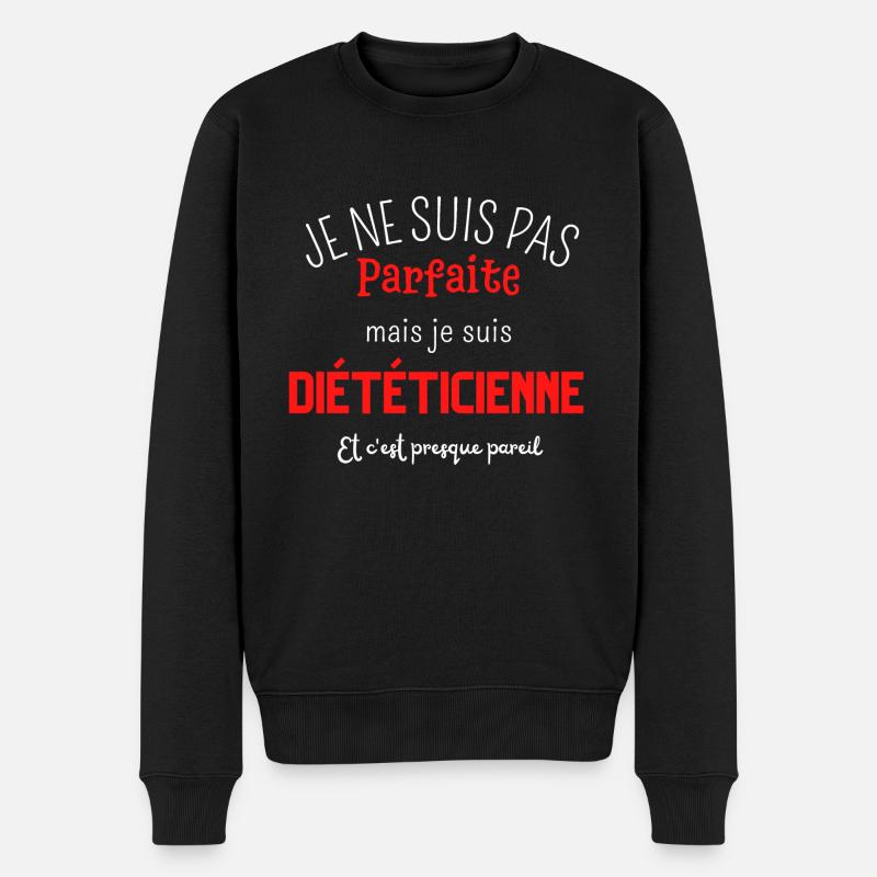 Pas parfaite mais diététicienne - Pull Premium bio Homme - noir
