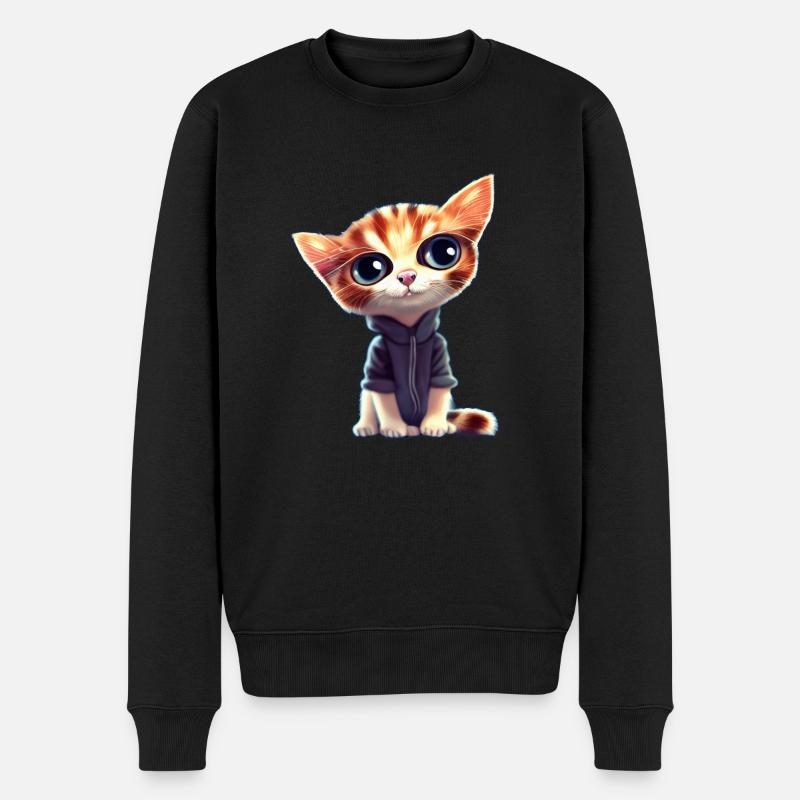 Chat super mignon - Pull Premium bio Homme - noir