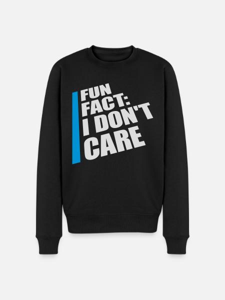 I don't care fact - Men's Premium Organic Jumper - black