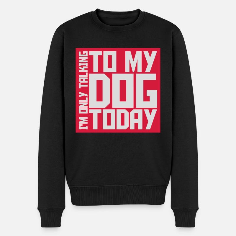 ne parler qu’au chien - Pull Premium bio Homme - noir