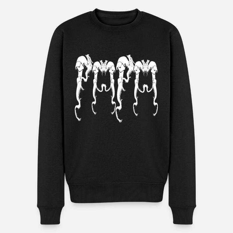 Drache Papa - Männer Premium Bio Pullover - Schwarz