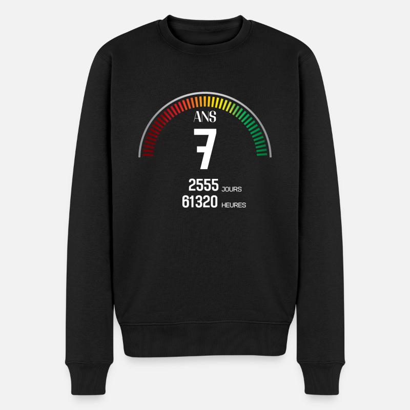 Anniversaire 7 ans Compteur - Pull Premium bio Homme - noir