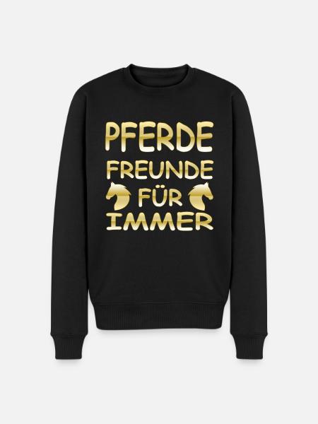 Pferde - Männer Premium Bio Pullover - Schwarz