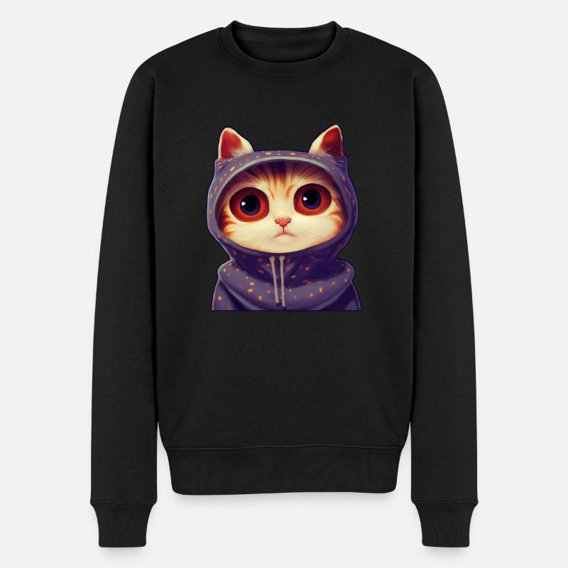 Süße Katze 3 - Männer Premium Bio Pullover - Schwarz