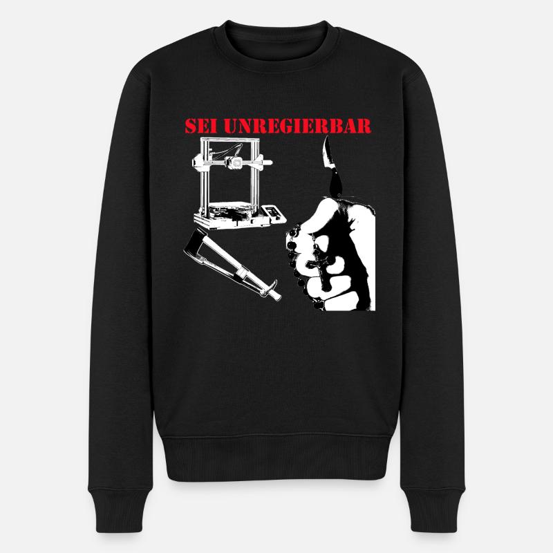 UNregierbar5 - Männer Premium Bio Pullover - Schwarz