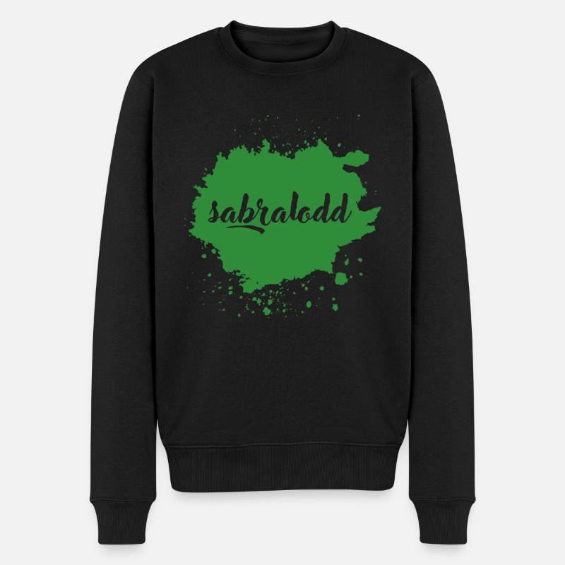 sabbralodd - franconian slang - Männer Premium Bio Pullover - Schwarz