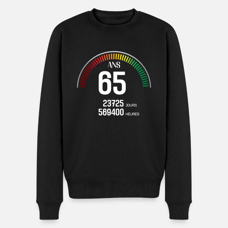 Anniversaire 65 ans Compteur - Pull Premium bio Homme - noir