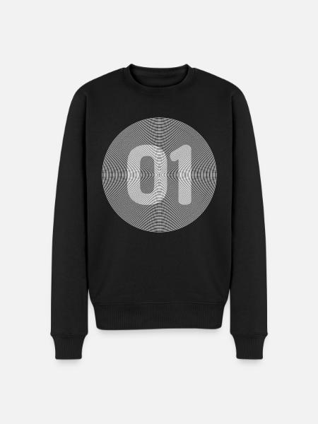 01 - Men's Premium Organic Jumper - black