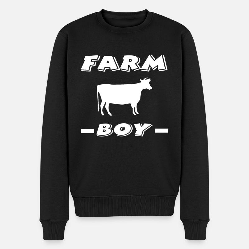 Bauernhof - Männer Premium Bio Pullover - Schwarz