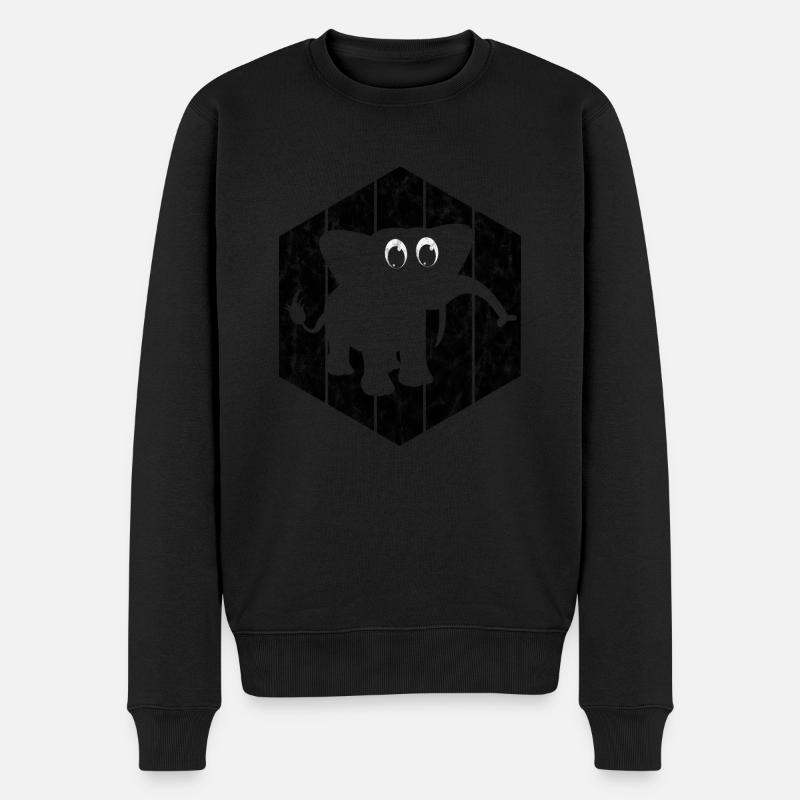 Eléphant éléphant pour enfants - Pull Premium bio Homme - noir