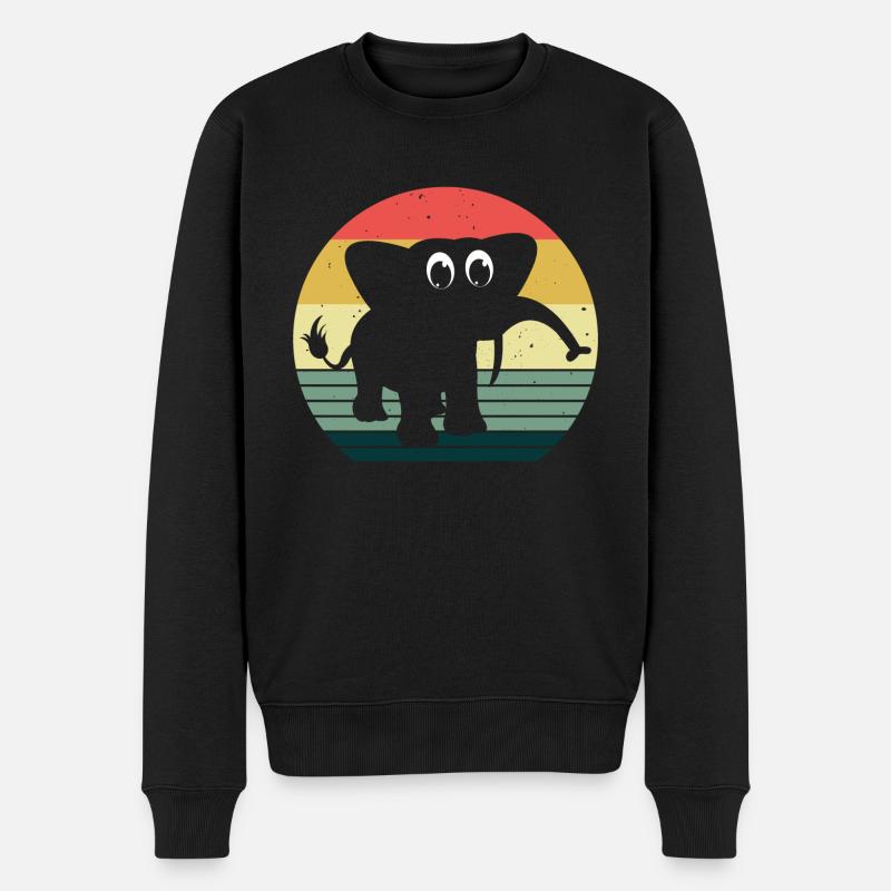 Eléphant éléphant pour enfants - Pull Premium bio Homme - noir
