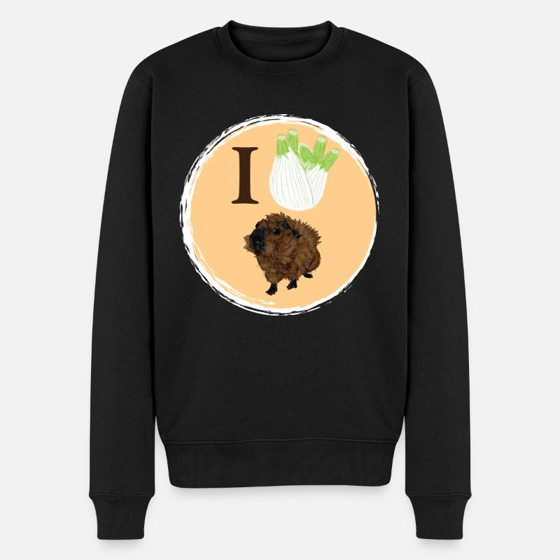 Design mit einem Rosetten-Meerschweinchen 5 - Männer Premium Bio Pullover - Schwarz
