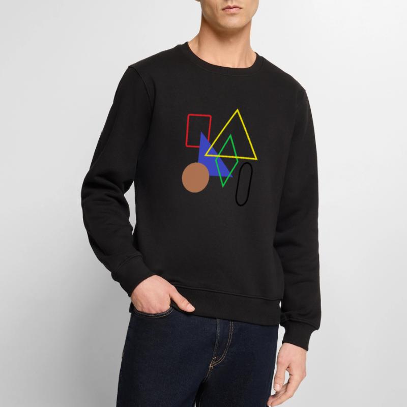 Basic Shapes Geometry Geometric Shapes Patterns Men's Premium Organic Jumper
