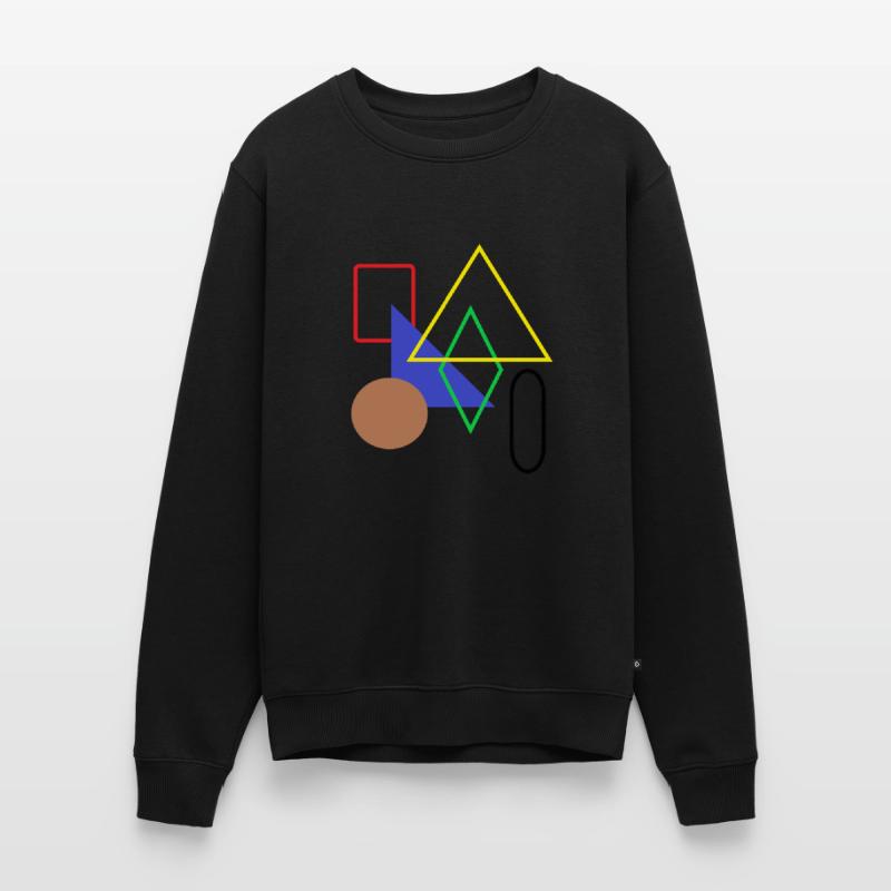 Basic Shapes Geometry Geometric Shapes Patterns Men's Premium Organic Jumper