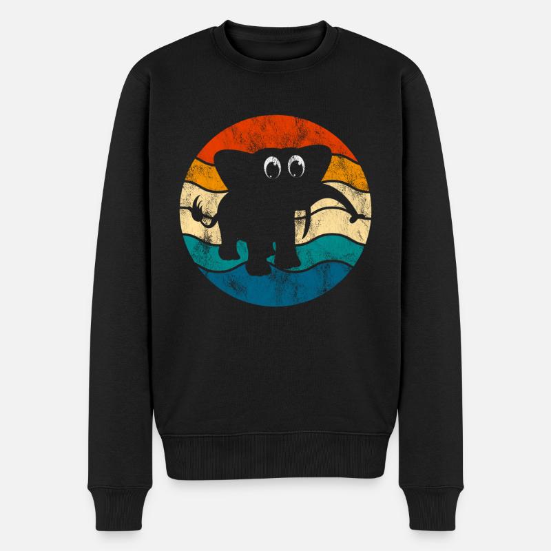 Eléphant éléphant pour enfants - Pull Premium bio Homme - noir