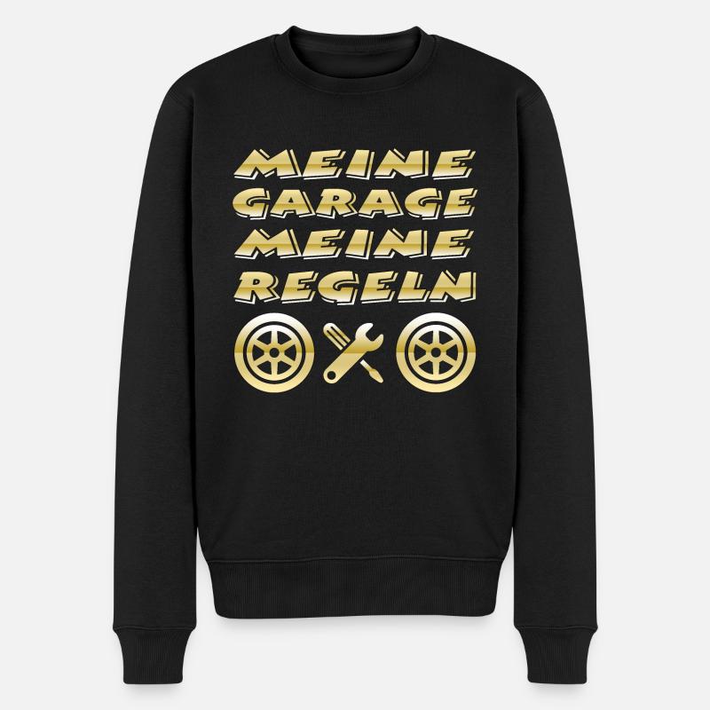 Auto - Männer Premium Bio Pullover - Schwarz