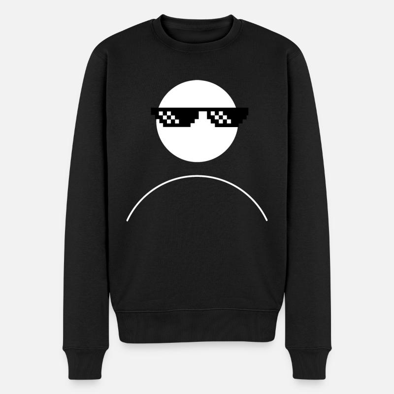 Einstellung - Männer Premium Bio Pullover - Schwarz
