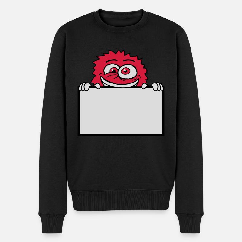 Signe montrer monstre fou - Pull Premium bio Homme - noir