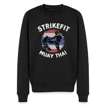 Muay Thai Shirt - Männer Premium Bio Pullover - Schwarz - Vorne - Nico (187cm)