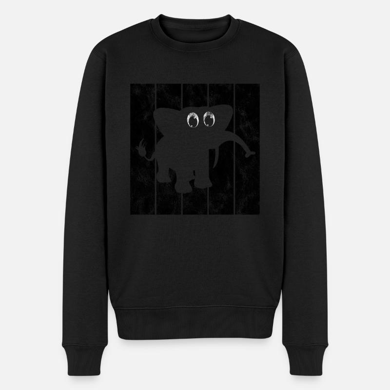 Eléphant éléphant pour enfants - Pull Premium bio Homme - noir