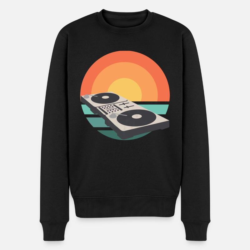 DJ Mischpult SunSet Mixer - Männer Premium Bio Pullover - Schwarz