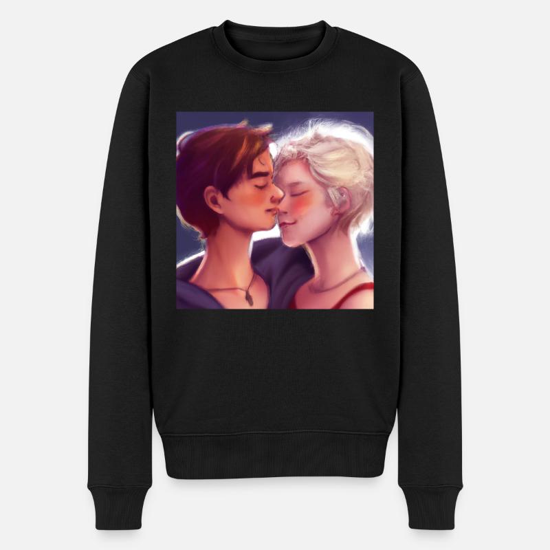 LGBT Queer kiss 🌈🌈 - Pull Premium bio Homme - noir