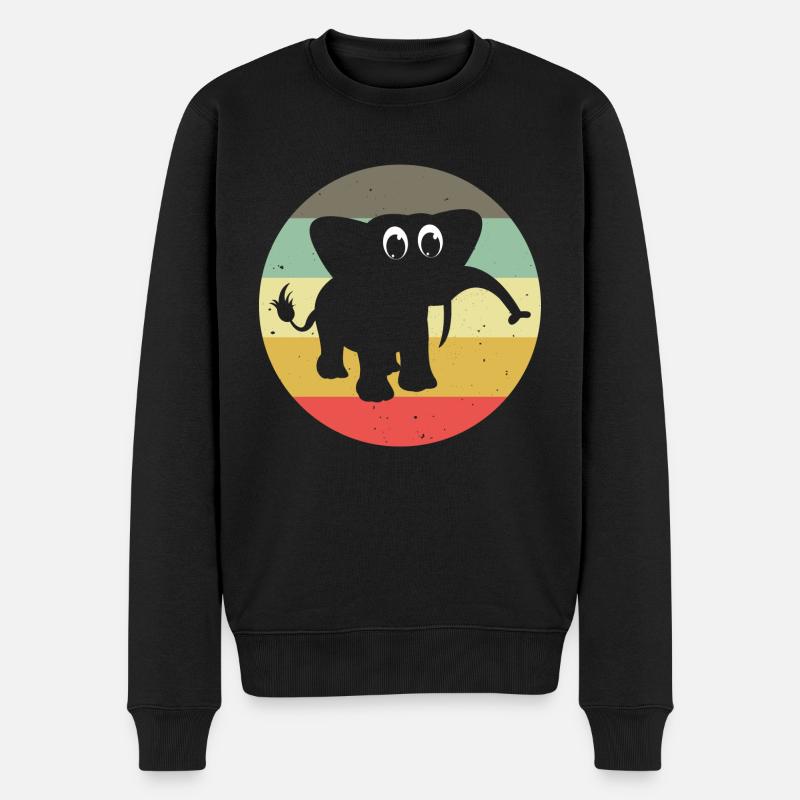 Eléphant éléphant pour enfants - Pull Premium bio Homme - noir