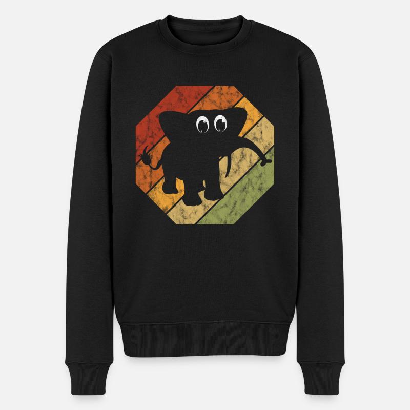 Eléphant éléphant pour enfants - Pull Premium bio Homme - noir